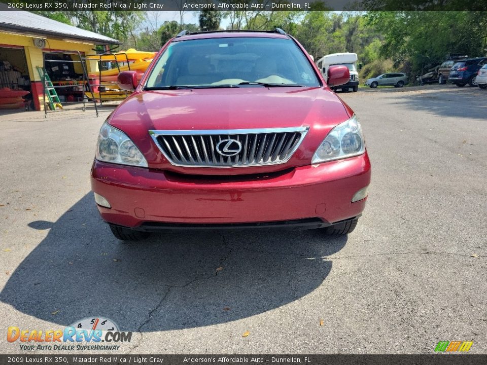 2009 Lexus RX 350 Matador Red Mica / Light Gray Photo #8