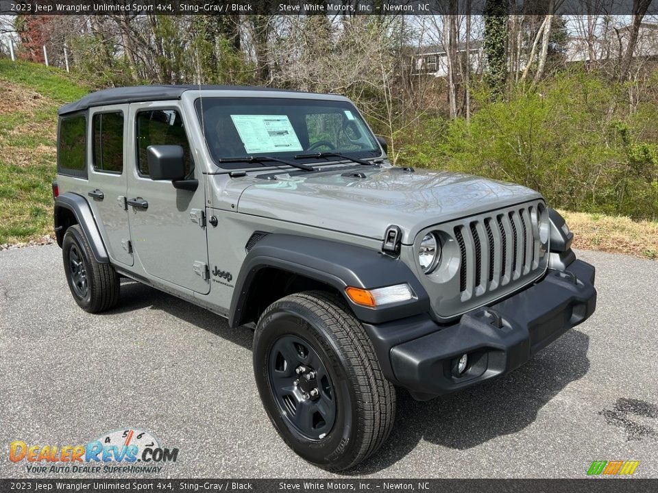 Front 3/4 View of 2023 Jeep Wrangler Unlimited Sport 4x4 Photo #4