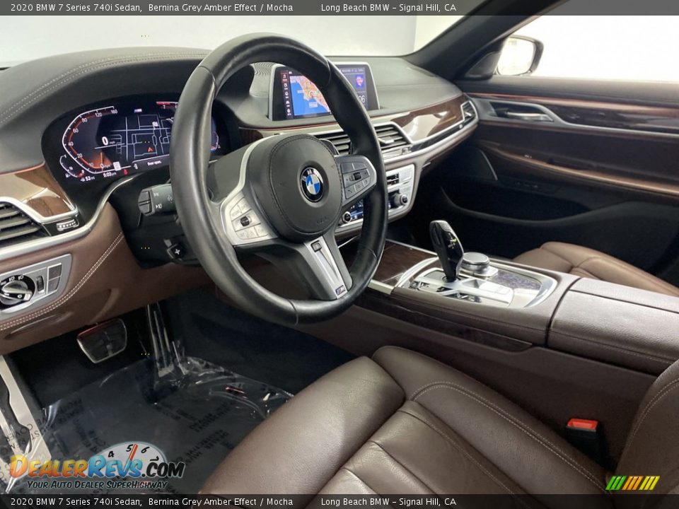 Mocha Interior - 2020 BMW 7 Series 740i Sedan Photo #15