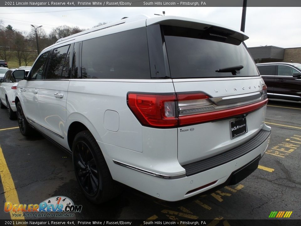 2021 Lincoln Navigator L Reserve 4x4 Pristine White / Russet/Ebony Photo #2