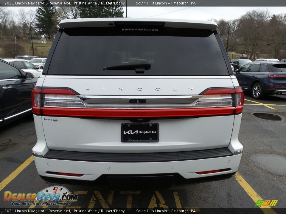 2021 Lincoln Navigator L Reserve 4x4 Pristine White / Russet/Ebony Photo #3