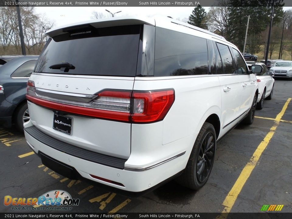 2021 Lincoln Navigator L Reserve 4x4 Pristine White / Russet/Ebony Photo #4