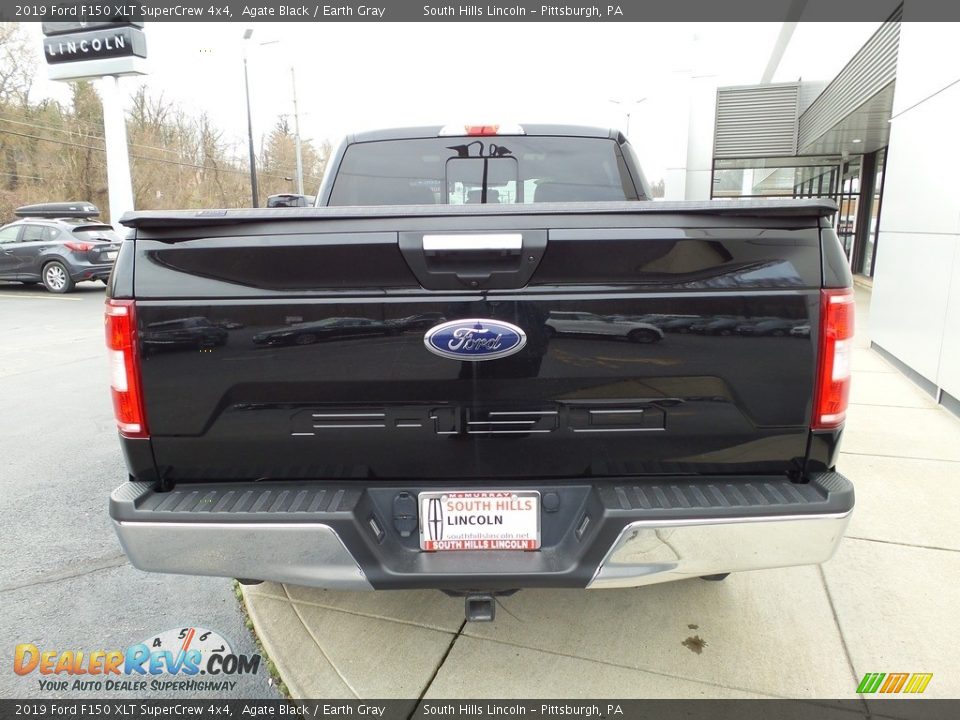 2019 Ford F150 XLT SuperCrew 4x4 Agate Black / Earth Gray Photo #4