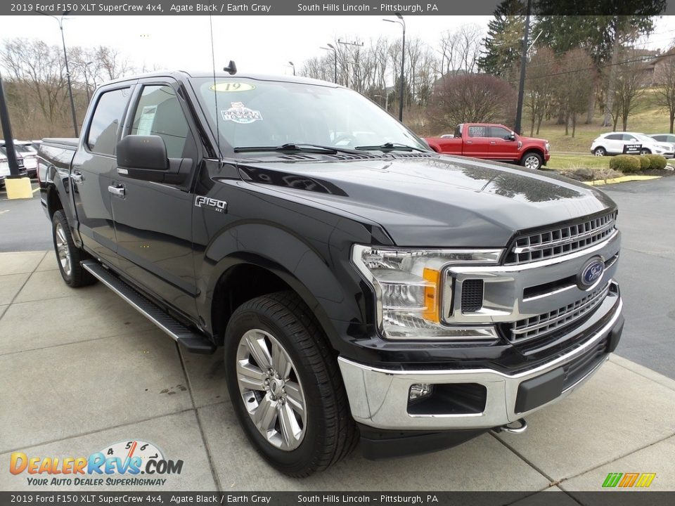 2019 Ford F150 XLT SuperCrew 4x4 Agate Black / Earth Gray Photo #8