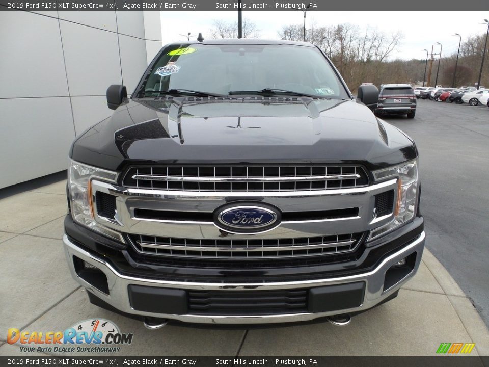 2019 Ford F150 XLT SuperCrew 4x4 Agate Black / Earth Gray Photo #9