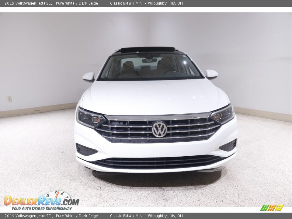 2019 Volkswagen Jetta SEL Pure White / Dark Beige Photo #2