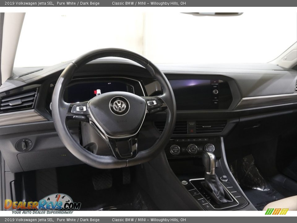 2019 Volkswagen Jetta SEL Pure White / Dark Beige Photo #6