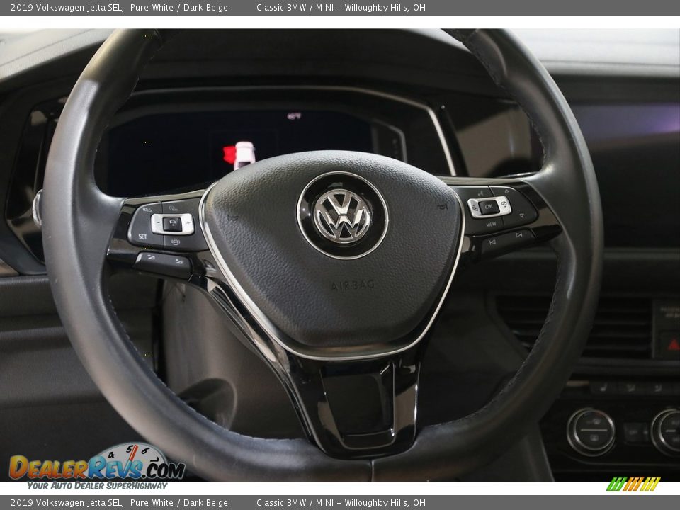 2019 Volkswagen Jetta SEL Pure White / Dark Beige Photo #7