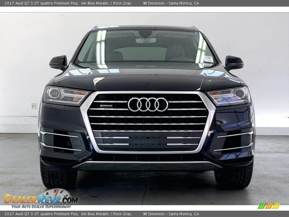 2017 Audi Q7 3.0T quattro Premium Plus Ink Blue Metallic / Rock Gray Photo #2