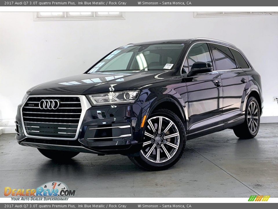 2017 Audi Q7 3.0T quattro Premium Plus Ink Blue Metallic / Rock Gray Photo #12