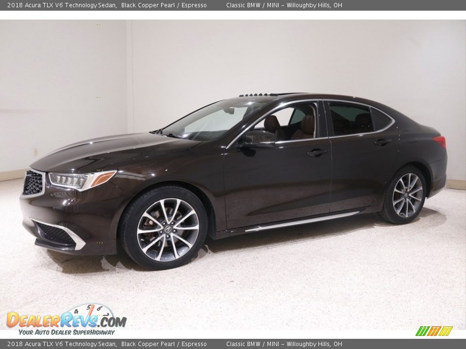 2018 Acura TLX V6 Technology Sedan Black Copper Pearl / Espresso Photo #3