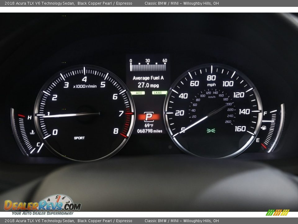 2018 Acura TLX V6 Technology Sedan Gauges Photo #8