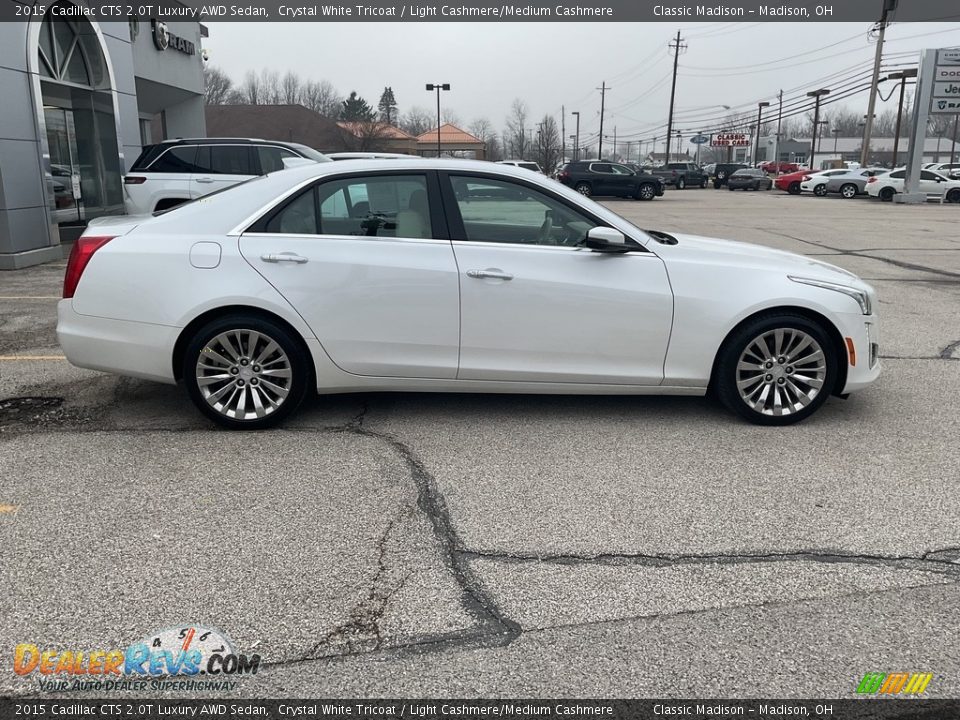 Crystal White Tricoat 2015 Cadillac CTS 2.0T Luxury AWD Sedan Photo #9