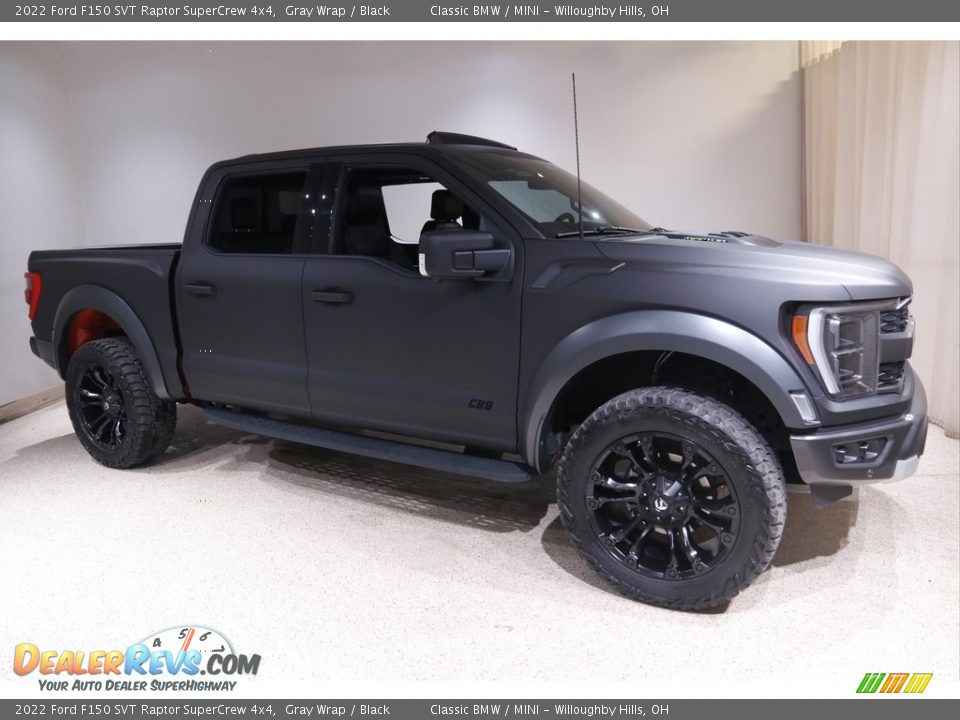 2022 Ford F150 SVT Raptor SuperCrew 4x4 Gray Wrap / Black Photo #1