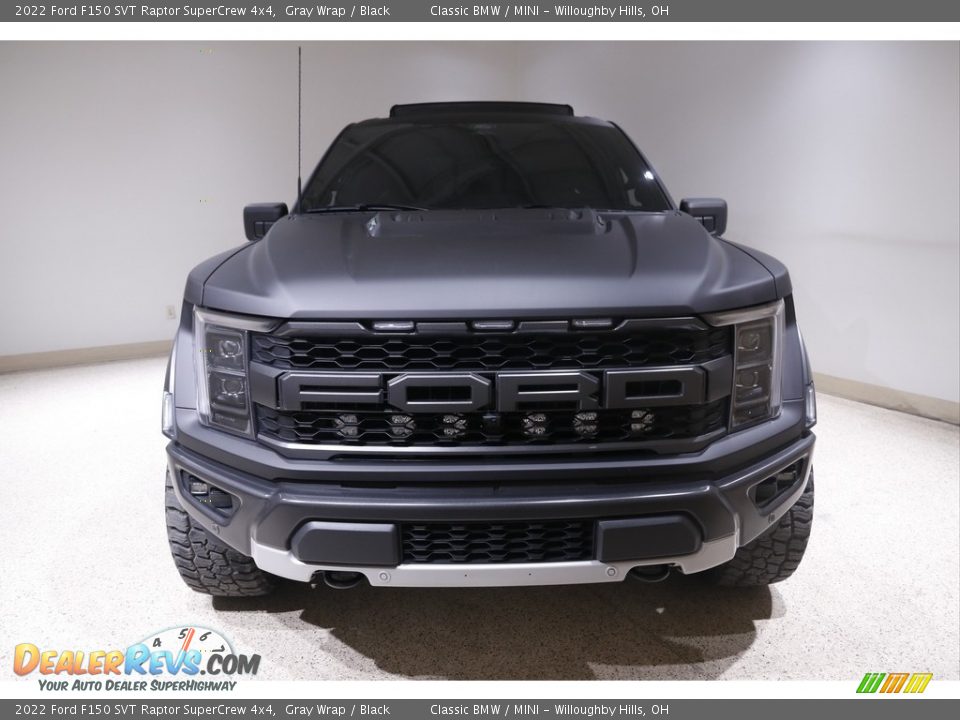 2022 Ford F150 SVT Raptor SuperCrew 4x4 Gray Wrap / Black Photo #2