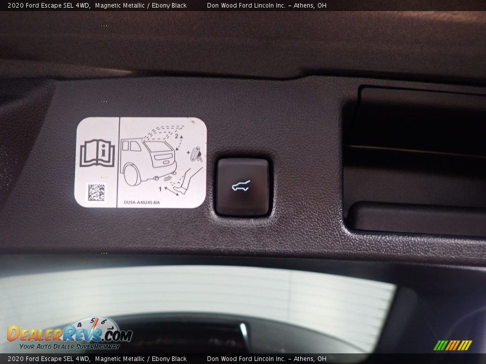 2020 Ford Escape SEL 4WD Magnetic Metallic / Ebony Black Photo #15