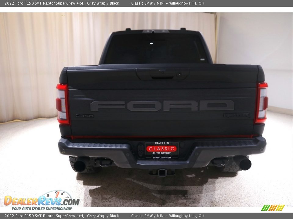 2022 Ford F150 SVT Raptor SuperCrew 4x4 Gray Wrap / Black Photo #25