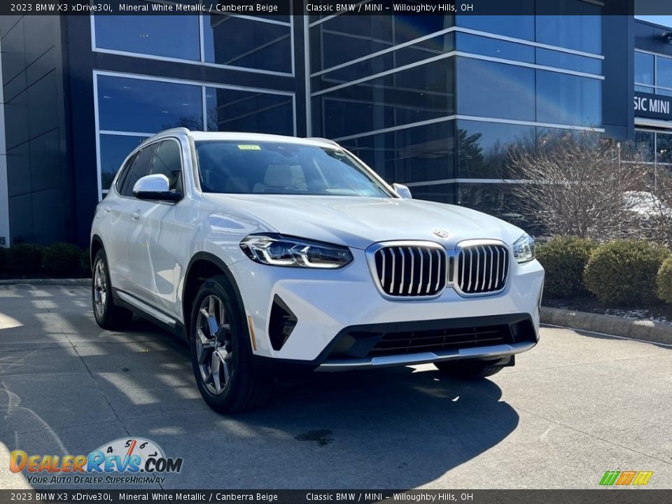 2023 BMW X3 xDrive30i Mineral White Metallic / Canberra Beige Photo #1