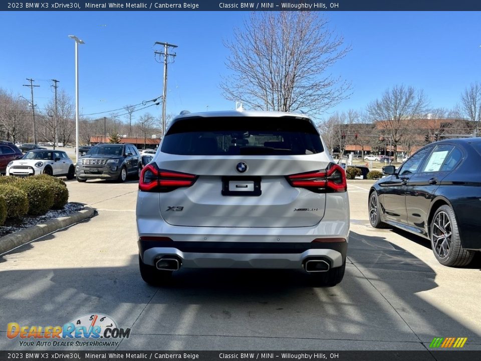 2023 BMW X3 xDrive30i Mineral White Metallic / Canberra Beige Photo #4