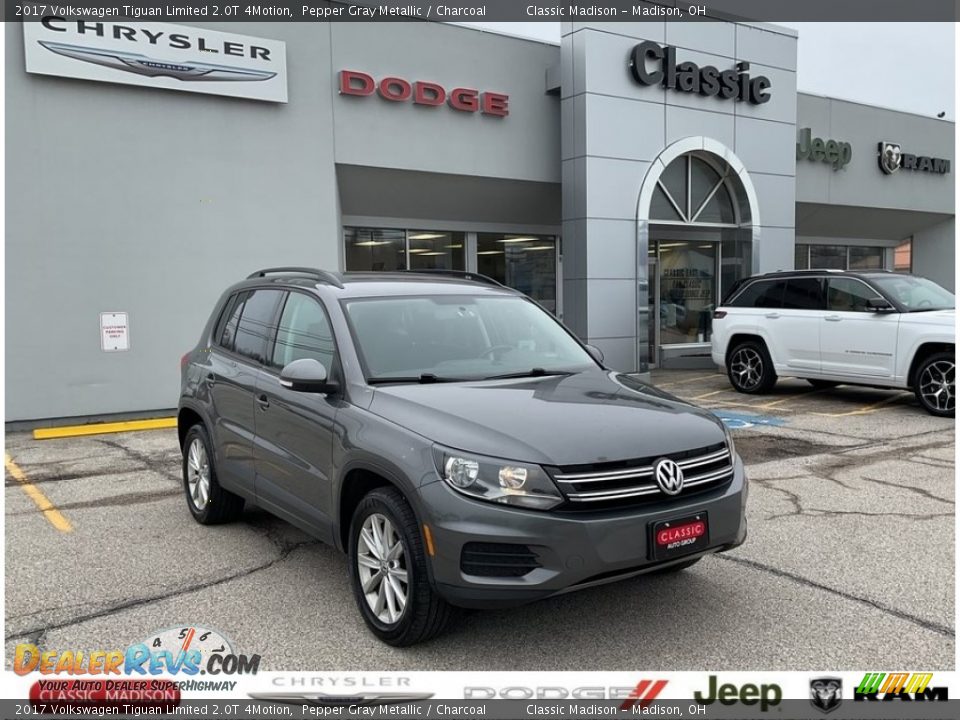 2017 Volkswagen Tiguan Limited 2.0T 4Motion Pepper Gray Metallic / Charcoal Photo #1