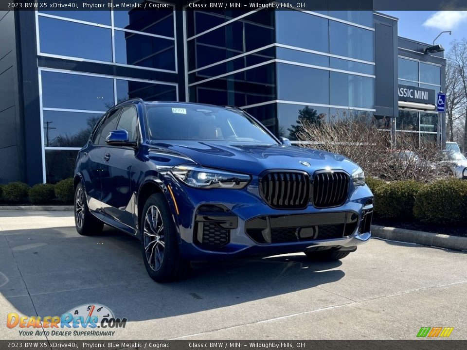 2023 BMW X5 xDrive40i Phytonic Blue Metallic / Cognac Photo #1