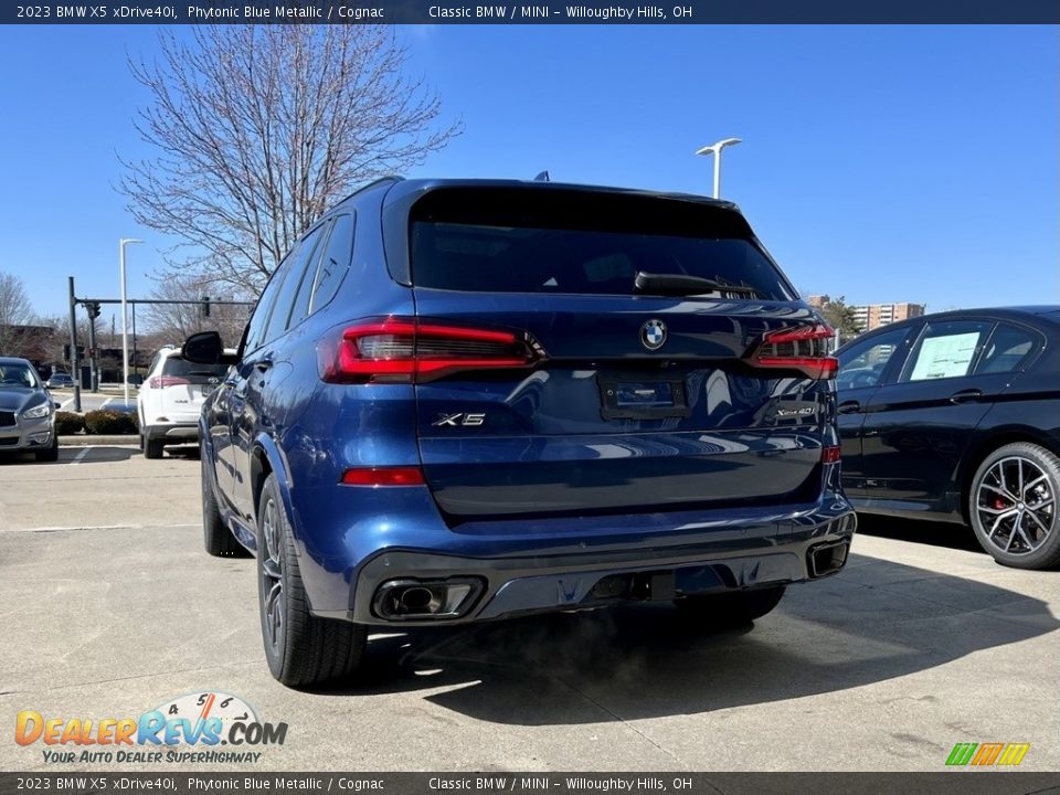 2023 BMW X5 xDrive40i Phytonic Blue Metallic / Cognac Photo #3