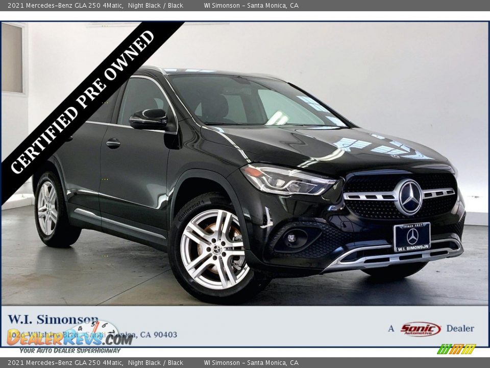 2021 Mercedes-Benz GLA 250 4Matic Night Black / Black Photo #1