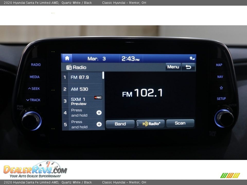 2020 Hyundai Santa Fe Limited AWD Quartz White / Black Photo #10