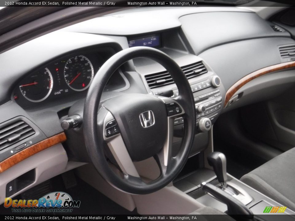 2012 Honda Accord EX Sedan Polished Metal Metallic / Gray Photo #17