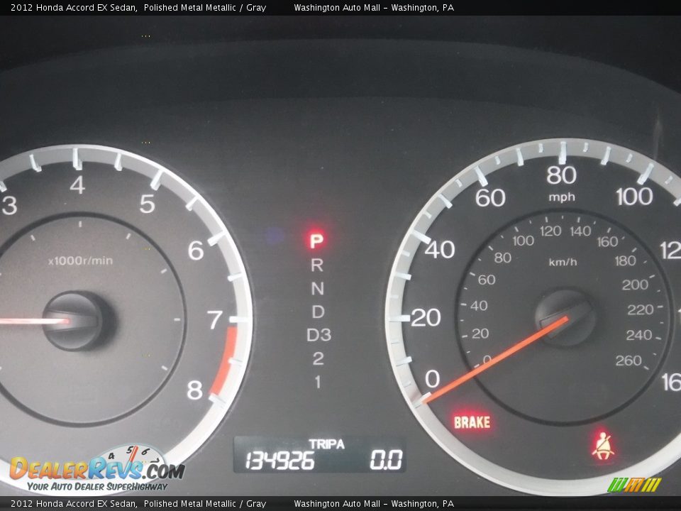 2012 Honda Accord EX Sedan Polished Metal Metallic / Gray Photo #32