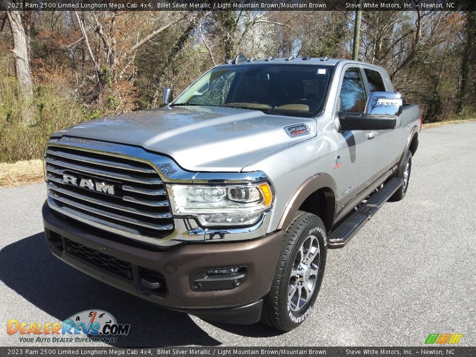 2023 Ram 2500 Limited Longhorn Mega Cab 4x4 Billet Silver Metallic / Light Mountain Brown/Mountain Brown Photo #2