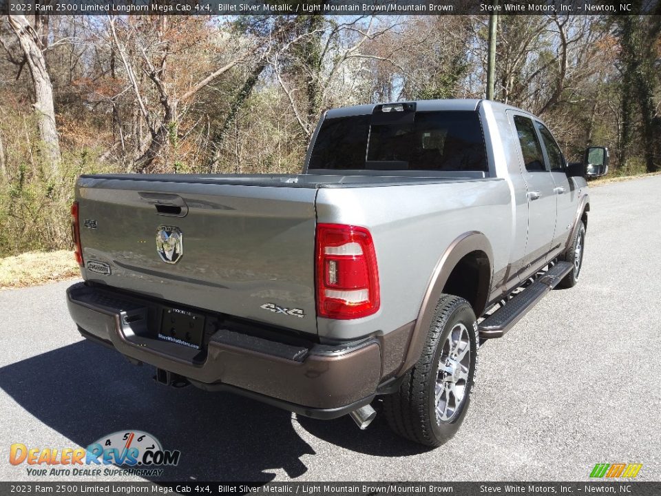 2023 Ram 2500 Limited Longhorn Mega Cab 4x4 Billet Silver Metallic / Light Mountain Brown/Mountain Brown Photo #6