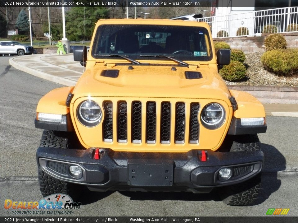 2021 Jeep Wrangler Unlimited Rubicon 4x4 Hellayella / Black Photo #11