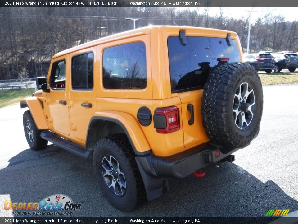 2021 Jeep Wrangler Unlimited Rubicon 4x4 Hellayella / Black Photo #15