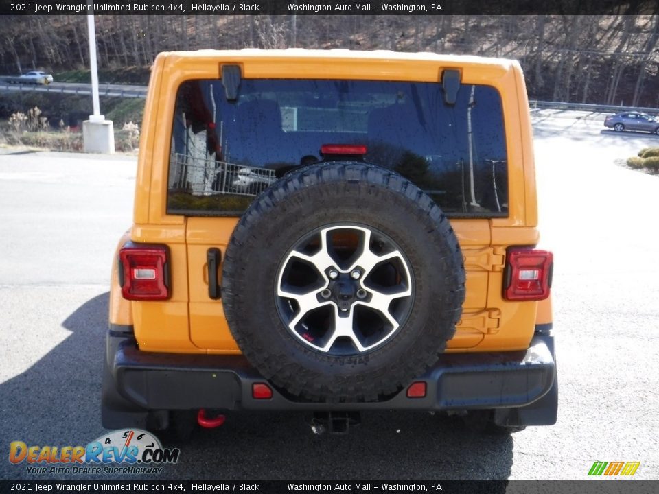 2021 Jeep Wrangler Unlimited Rubicon 4x4 Hellayella / Black Photo #16