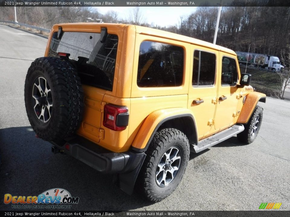 2021 Jeep Wrangler Unlimited Rubicon 4x4 Hellayella / Black Photo #18