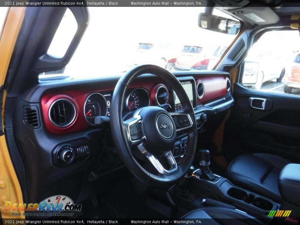 2021 Jeep Wrangler Unlimited Rubicon 4x4 Hellayella / Black Photo #20