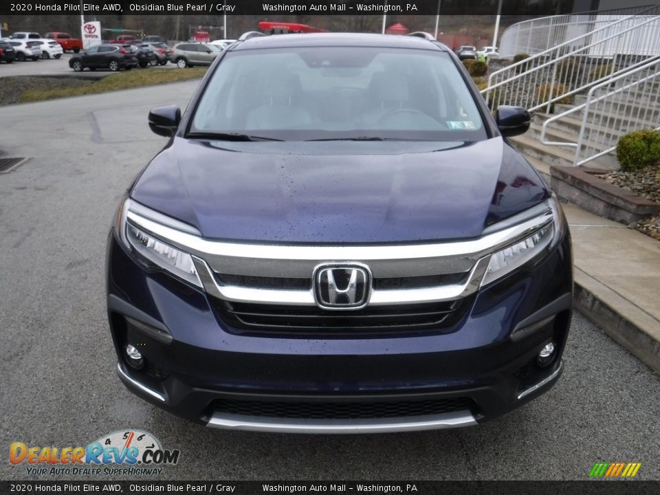 2020 Honda Pilot Elite AWD Obsidian Blue Pearl / Gray Photo #16