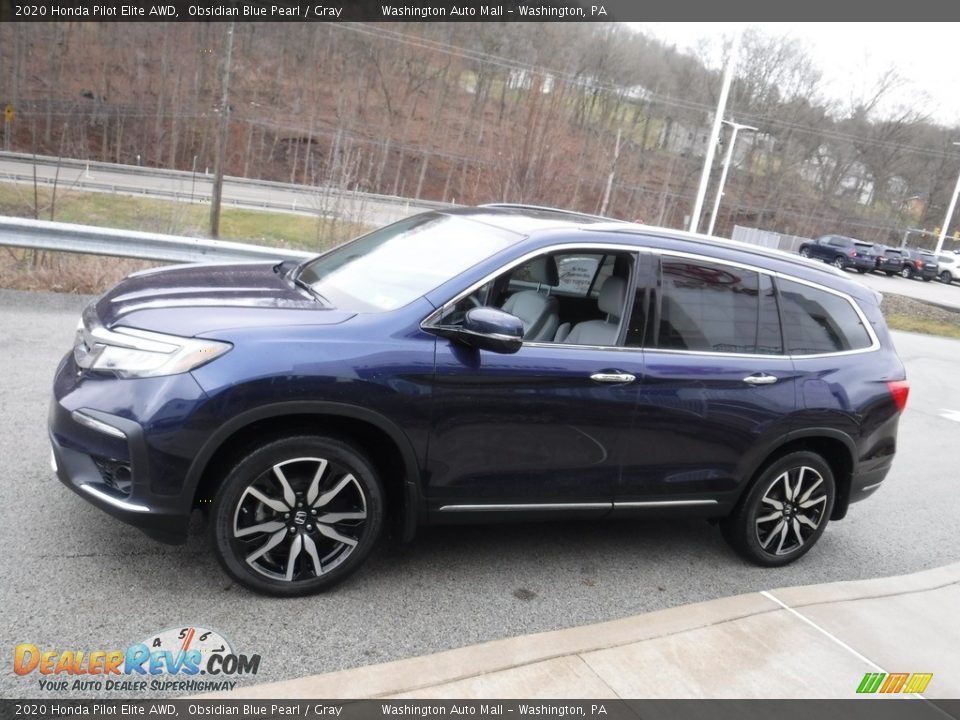 2020 Honda Pilot Elite AWD Obsidian Blue Pearl / Gray Photo #18