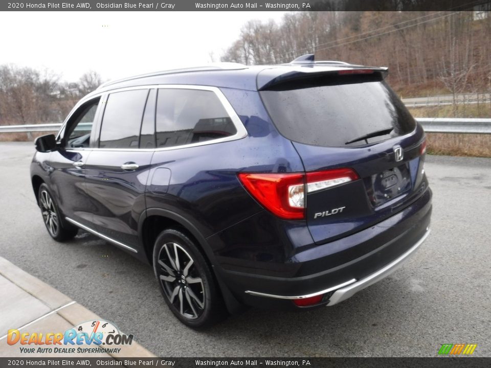 2020 Honda Pilot Elite AWD Obsidian Blue Pearl / Gray Photo #19