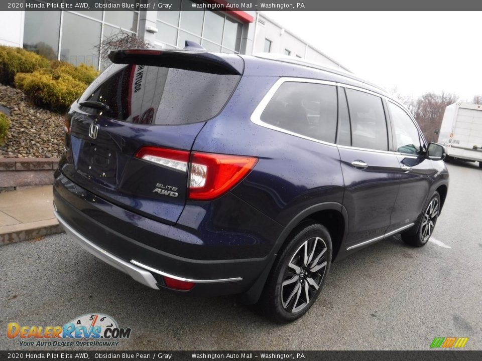 2020 Honda Pilot Elite AWD Obsidian Blue Pearl / Gray Photo #22