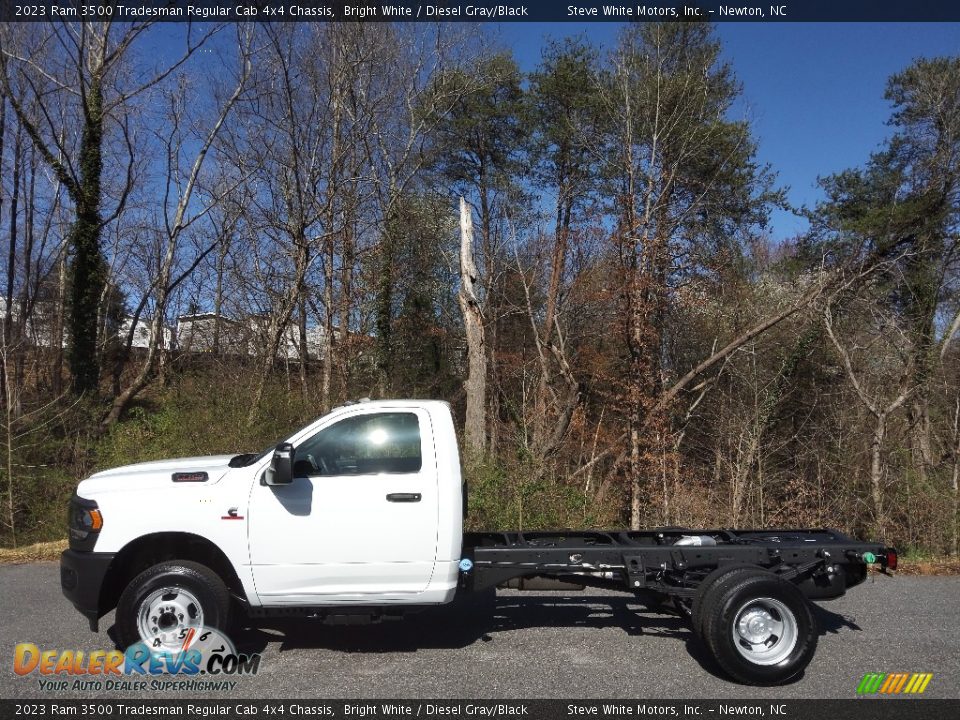 2023 Ram 3500 Tradesman Regular Cab 4x4 Chassis Bright White / Diesel Gray/Black Photo #1