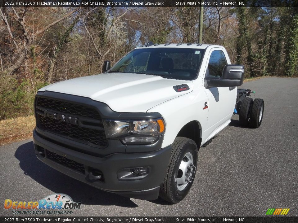 2023 Ram 3500 Tradesman Regular Cab 4x4 Chassis Bright White / Diesel Gray/Black Photo #2