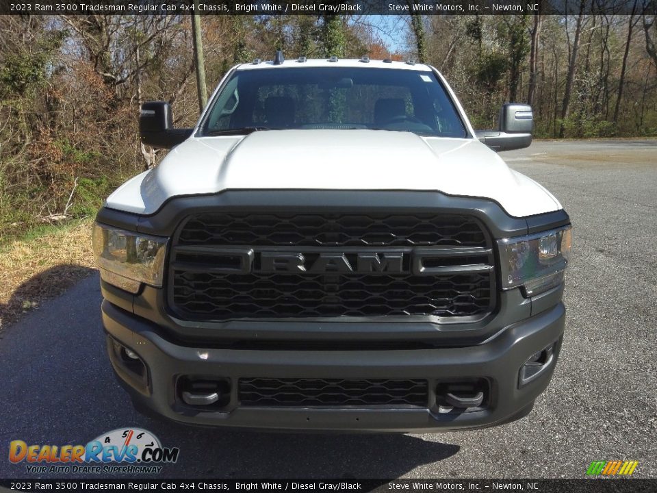 2023 Ram 3500 Tradesman Regular Cab 4x4 Chassis Bright White / Diesel Gray/Black Photo #3