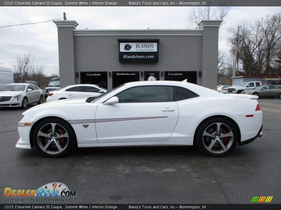 2015 Chevrolet Camaro SS Coupe Summit White / Inferno Orange Photo #1