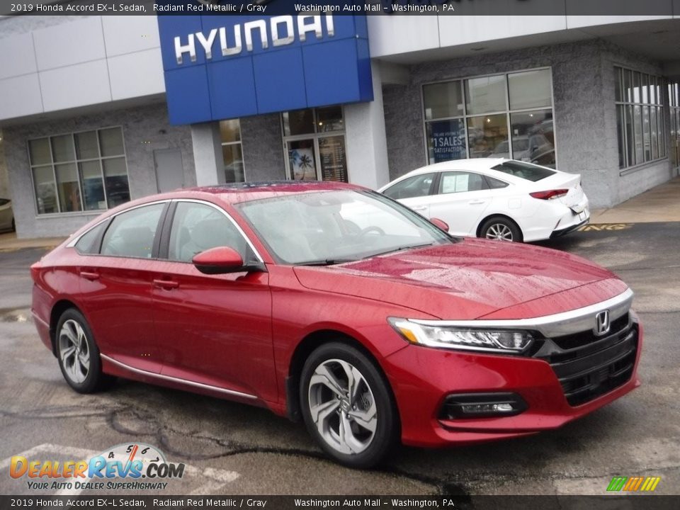 2019 Honda Accord EX-L Sedan Radiant Red Metallic / Gray Photo #1