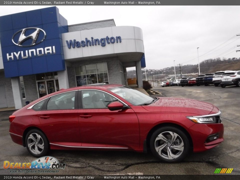 2019 Honda Accord EX-L Sedan Radiant Red Metallic / Gray Photo #2