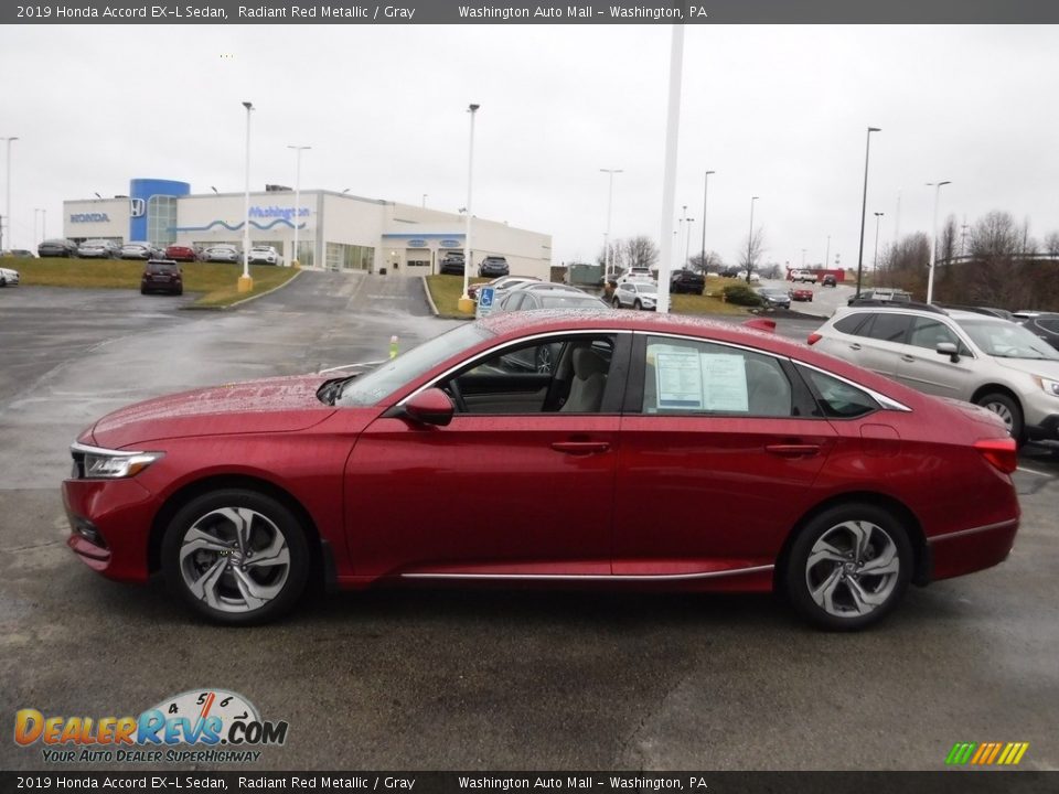 2019 Honda Accord EX-L Sedan Radiant Red Metallic / Gray Photo #7