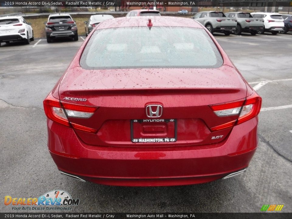 2019 Honda Accord EX-L Sedan Radiant Red Metallic / Gray Photo #12