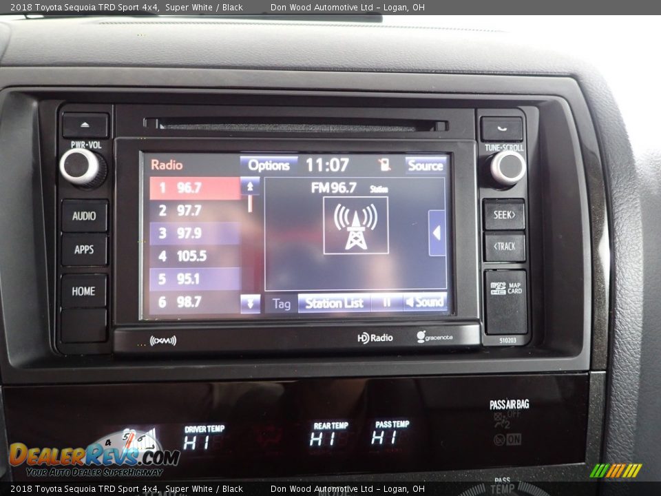 2018 Toyota Sequoia TRD Sport 4x4 Super White / Black Photo #2